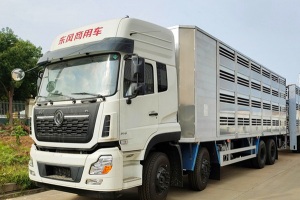 东风天龙前四后八9.6米全铝合金畜禽运输车
